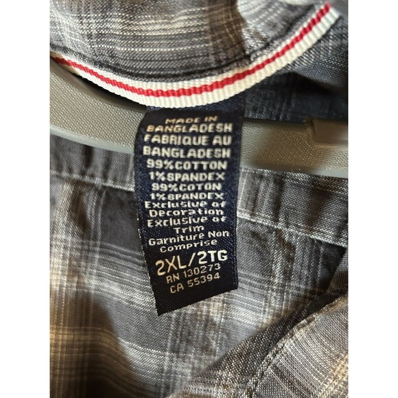 Wrangler Mens Western Shirt. Pearl Snap. Black/White Plaid. Long Sleeve. 2XL - Picture 4 of 9